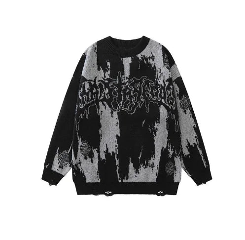 Casual Loose Knit Crochet Sweater for Men and Women