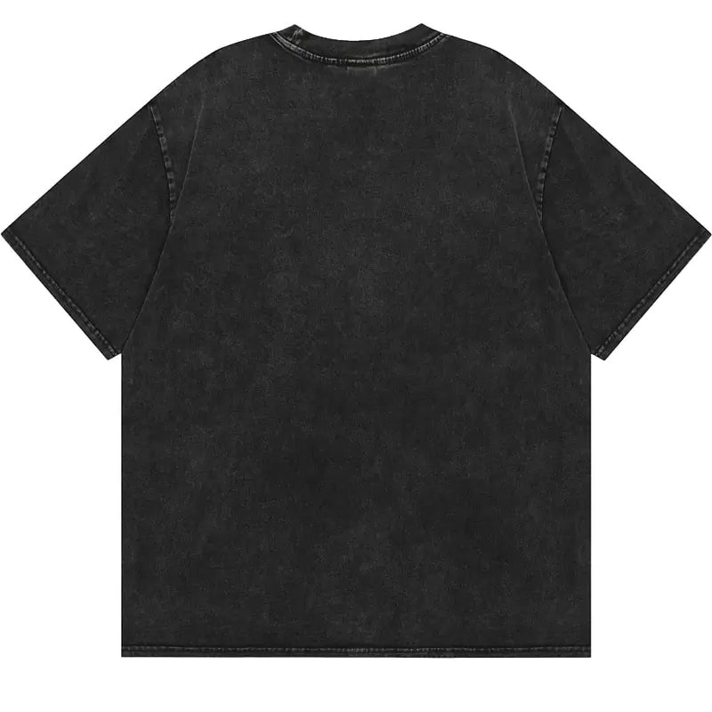 Harajuku 2024 Summer Men's Black Graphic T-Shirt