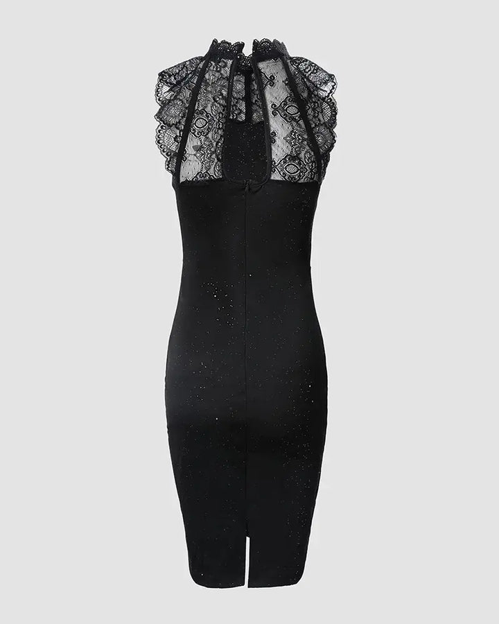 2020 New Sexy Black Bodycon Dress Two-Piece Set