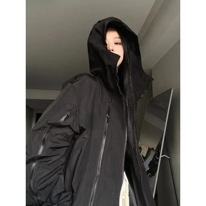 Deeptown Harajuku Women's Waterproof Y2K Windbreaker