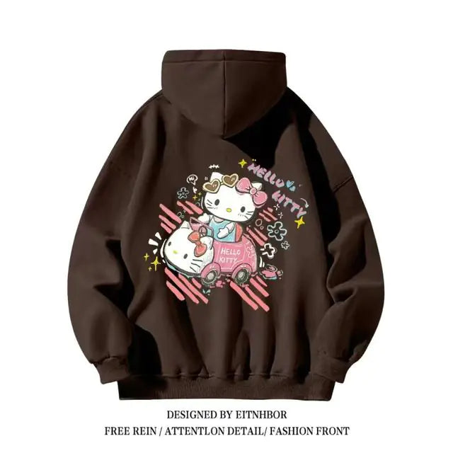 Hello Kitty Sanrio Hoodies for Boys and Girls, Y2K Style