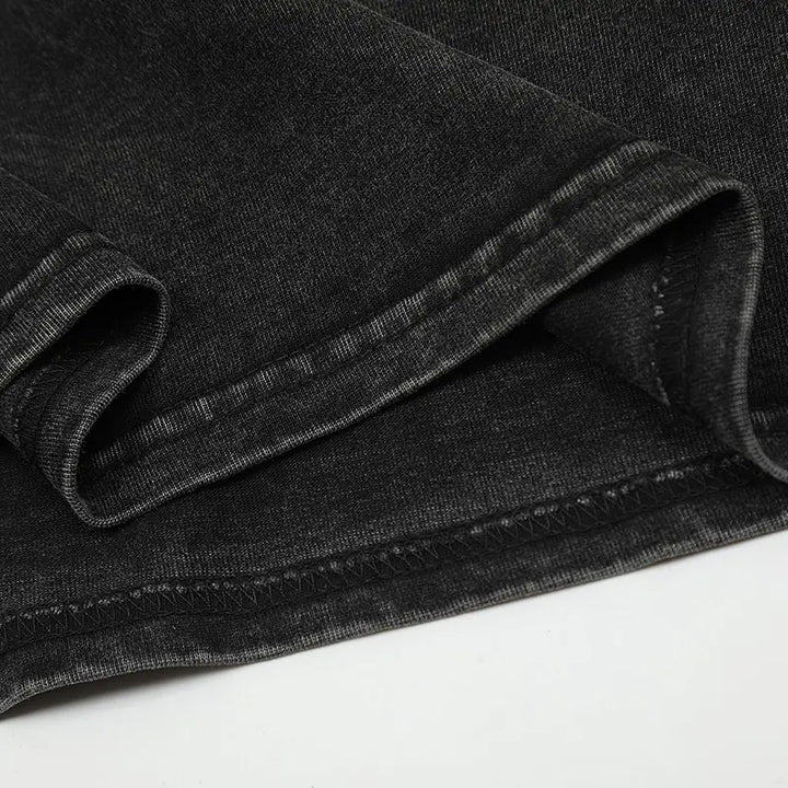 Harajuku 2024 Summer Men's Black Graphic T-Shirt