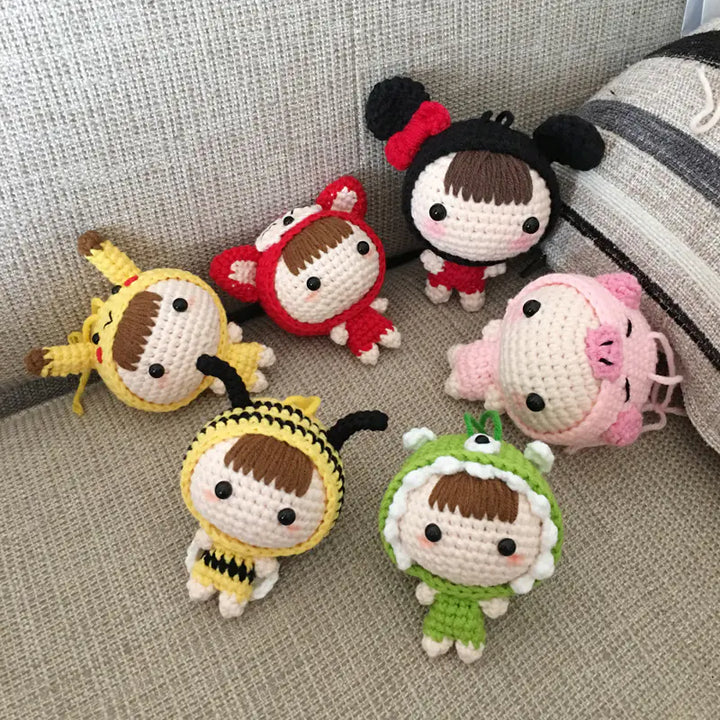 Crochet Doll Keychain Kit with Video Tutorial