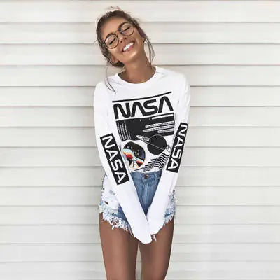 Comfortable Long Sleeve Graphic Print T-Shirt