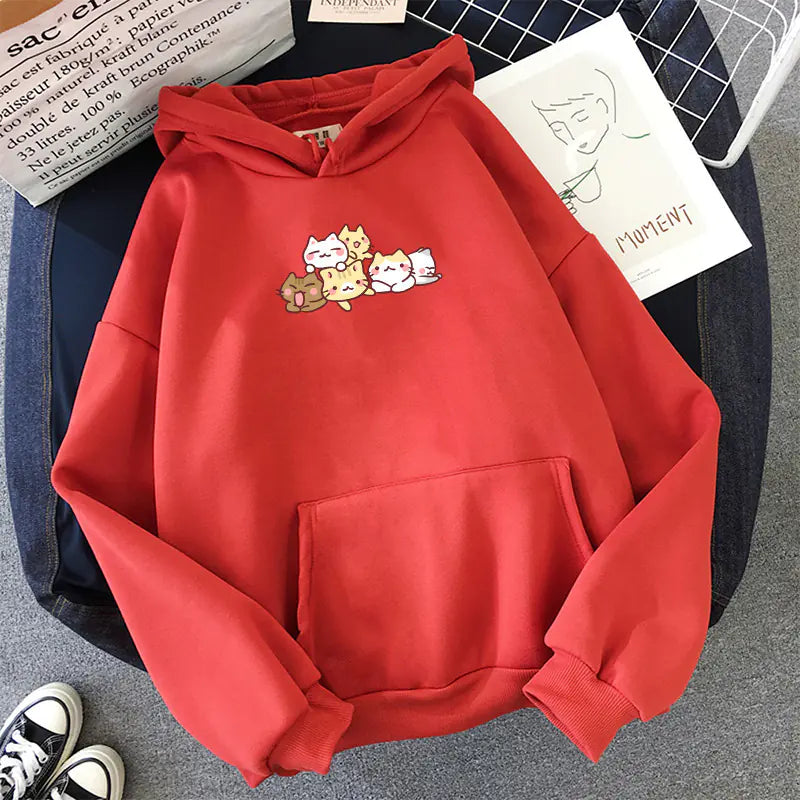 Printed Loose Round Neck Sweater for Men and Women