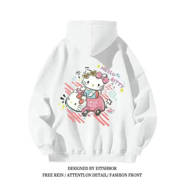 Hello Kitty Sanrio Hoodies for Boys and Girls, Y2K Style