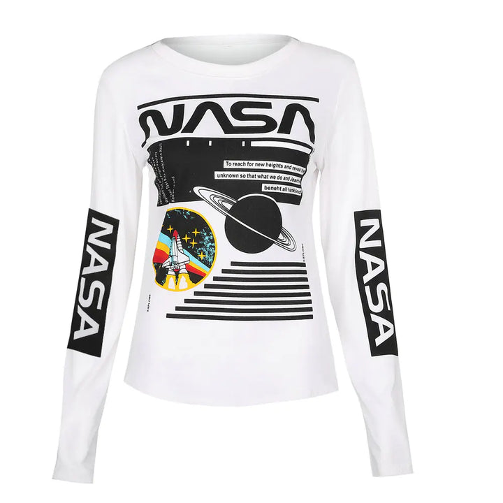 Comfortable Long Sleeve Graphic Print T-Shirt