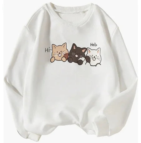 Printed Loose Casual Sweater for Men and Women