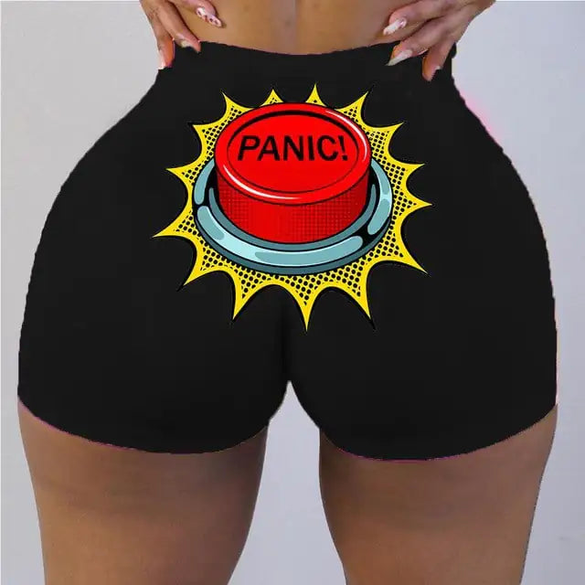 Plus Size Graphic Print Biker Shorts for Women